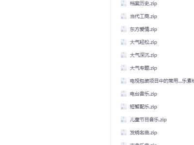 5万多首的背景音乐素材，我花了接近1个月时间整理出来的